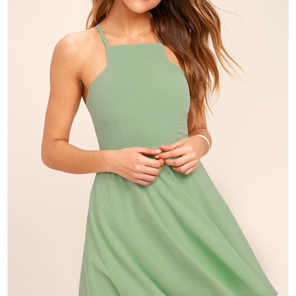 Good Deed Mint Green Backless Dress - Picture 1 of 7
